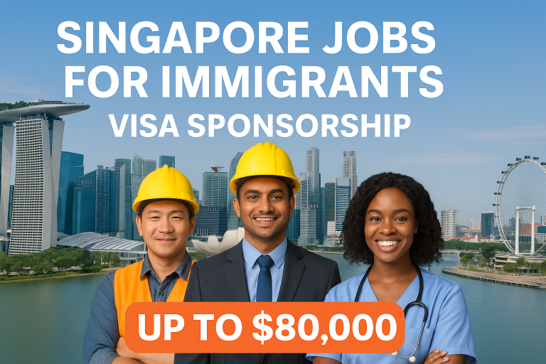Singapore Jobs for Immigrants with Visa Sponsorships – Work in Singapore (Up to $80,000)